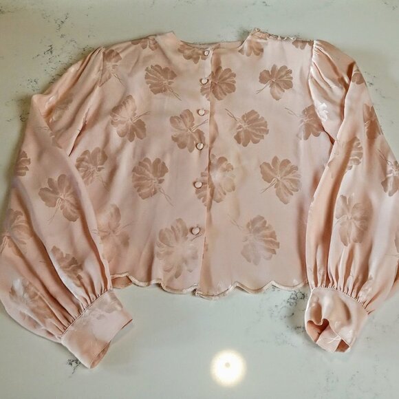 Vintage Umi Collections by Anne Crimmins Embroidered Silk Blouse NWT - Picture 5 of 8